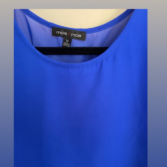 Blue High-Low Blouse - Picture 3 of 3